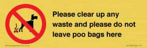 Please clear up any waste and please do not leave poo bags here